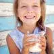 Girl drinking milk