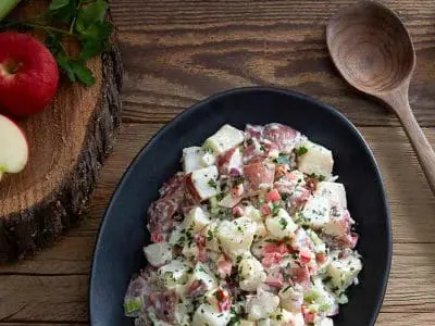 warm winter potato salad