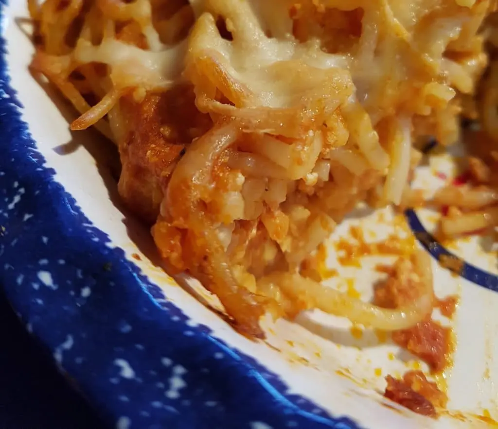 Spaghetti Pie for dinner