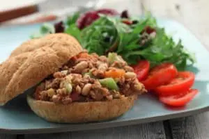 Red Lentil, White Bean & Beef Sloppy Joes