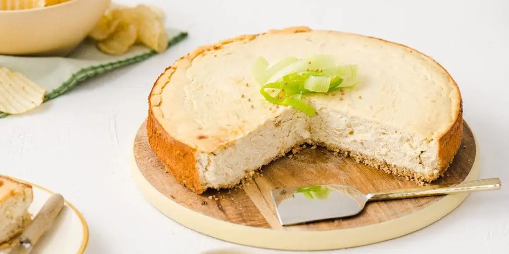 mustard-leek-savory-cheesecake