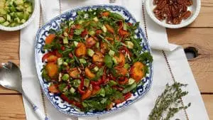 grilled carrot avocado salad