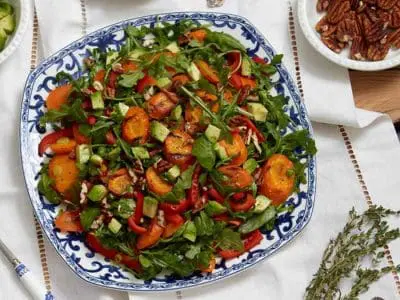 grilled carrot avocado salad
