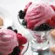 raspberry cream with berries