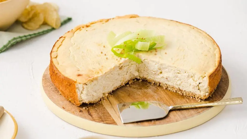 Mustard-and-Leek-Savory-Cheesecake-appetizer