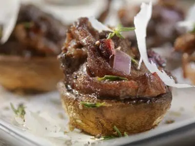 Stuffed Mushroom Beef Bites Appetizer