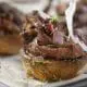 Stuffed Mushroom Beef Bites Appetizer