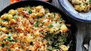 skillet-gnocchi-with-peas-bacon-and-mustard
