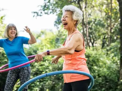 senior lady exercising