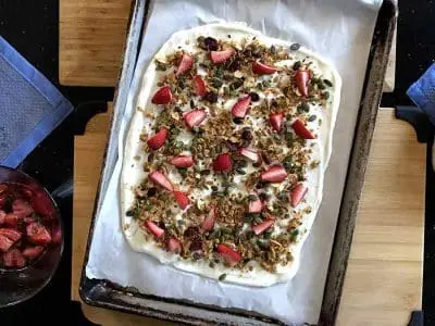 frozen yogurt bark