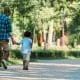 father son walking