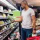 man shopping vegetables