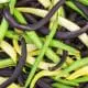green yellow purple beans