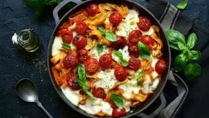 dish in cast iron pot