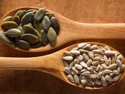 pumpkin and sunflower seeds