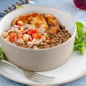 Lentil Halloumi Bowl