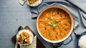 Lentil Vegetable Stew in Peanut Sauce