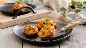 Twice-Baked-Cheddar-&-Lentil-Stuffed-Sweet-Potatoes