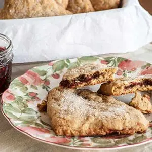 barley flake turnovers jam