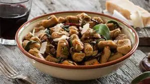 barley sweet potato gnochi sundried tomatoes pumpkin seeds sage