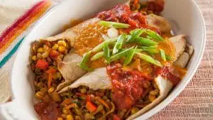 barley veggie enchiladas