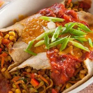 barley veggie enchiladas