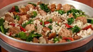 chorizo kale saute cannellini beans