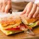 cutting sandwich