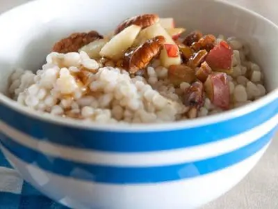 slow cooked barley breakfast