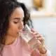 woman drinking water