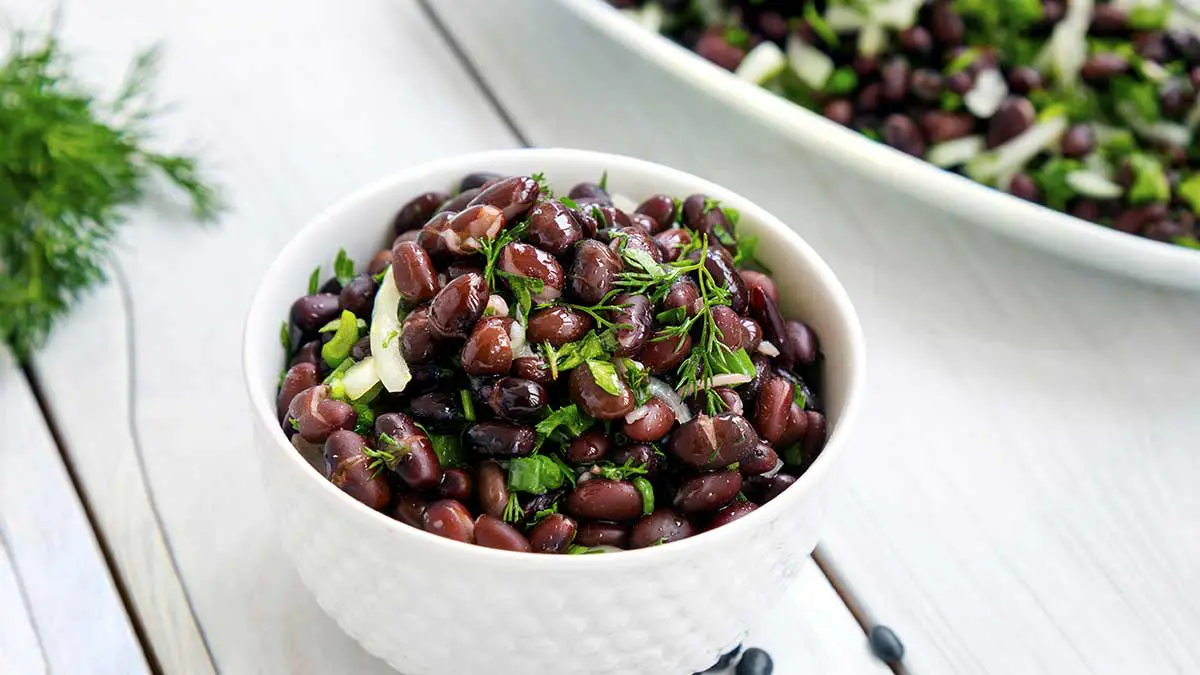 black and kidney bean salad
