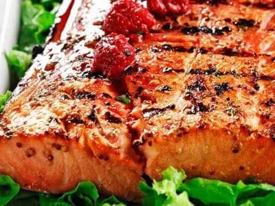 grilled-salmon-with-dijon-raspberry-vinaigrette