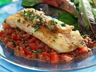 white-fish-with-garlic-and-lentil-mash