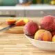 peaches in a bowl