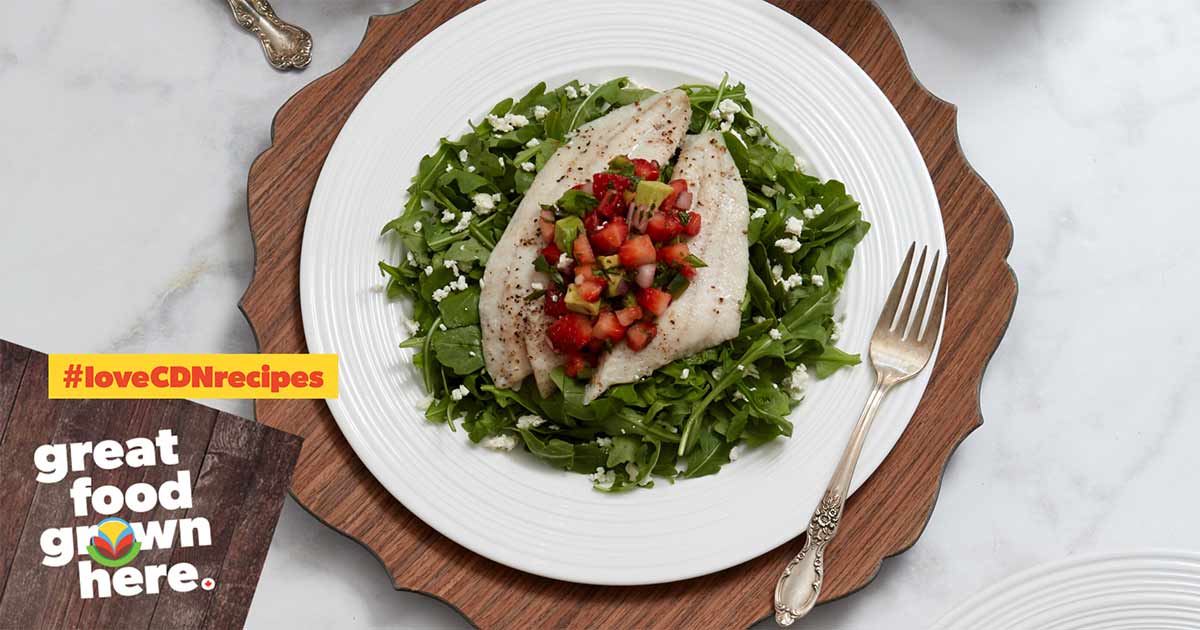 White Fish with Fresh-Cut Strawberry Salsa - Canadian Food Focus