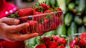 buying strawberries
