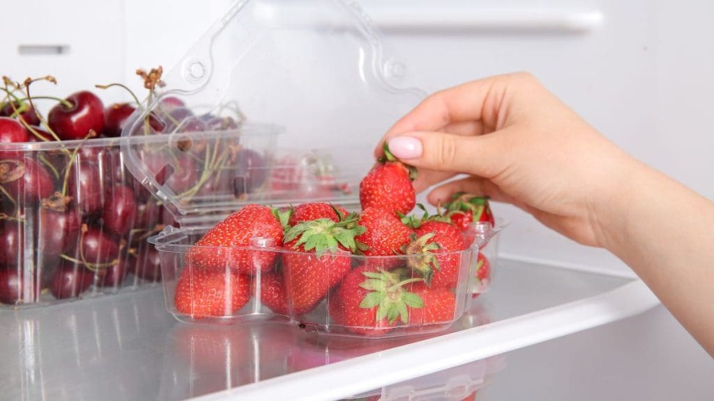 Strawberries in Fridge