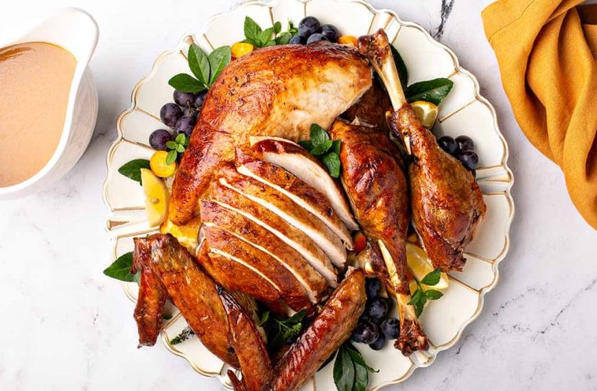 roasted turkey parts with maple glaze