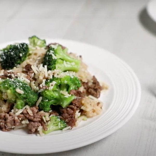 Cheesy Broccoli, Ground Beef & Rice Canadian Food Focus