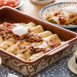 Chicken-&-Lentil-Enchiladas