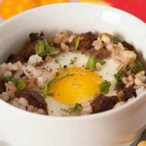 brunch hash baked eggs