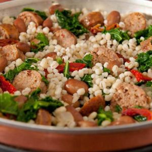 chorizo kale saute cannellini beans