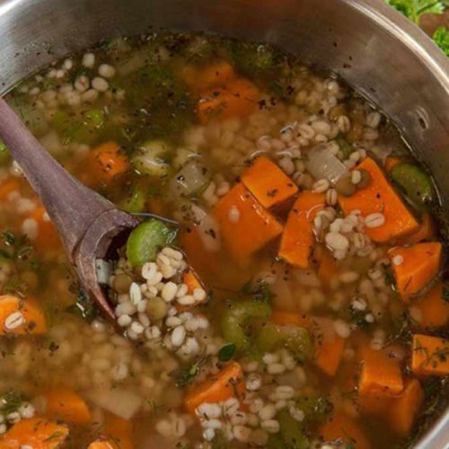 lentil barley sweet potato soup