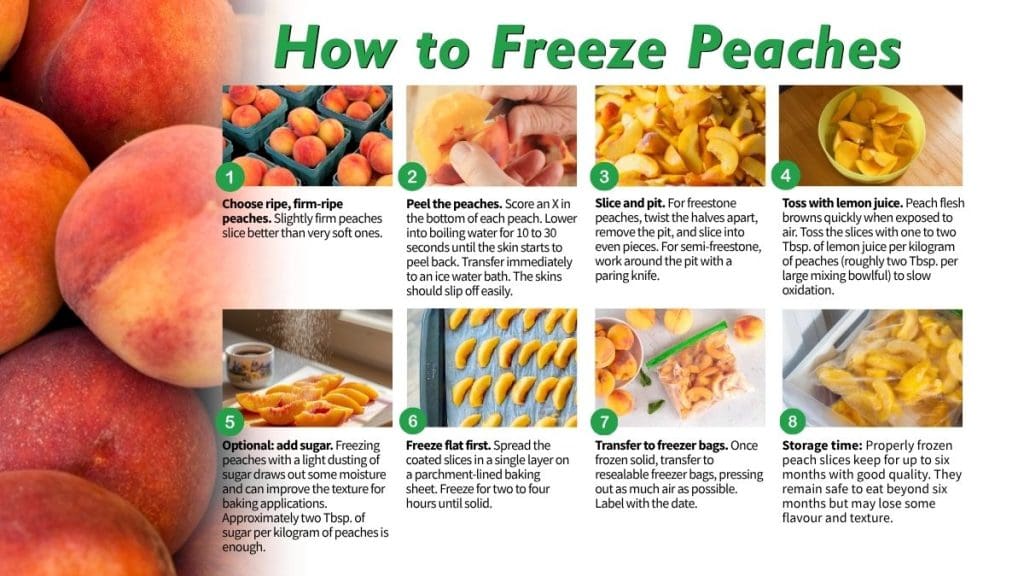 How to Freeze Peaches