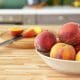 peaches in a bowl