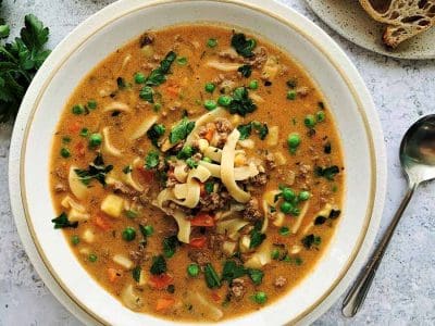 Hearty Beef Stroganoff Soup