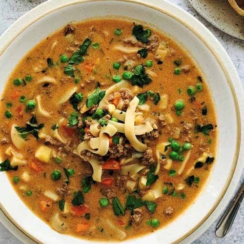 Hearty Beef Stroganoff Soup